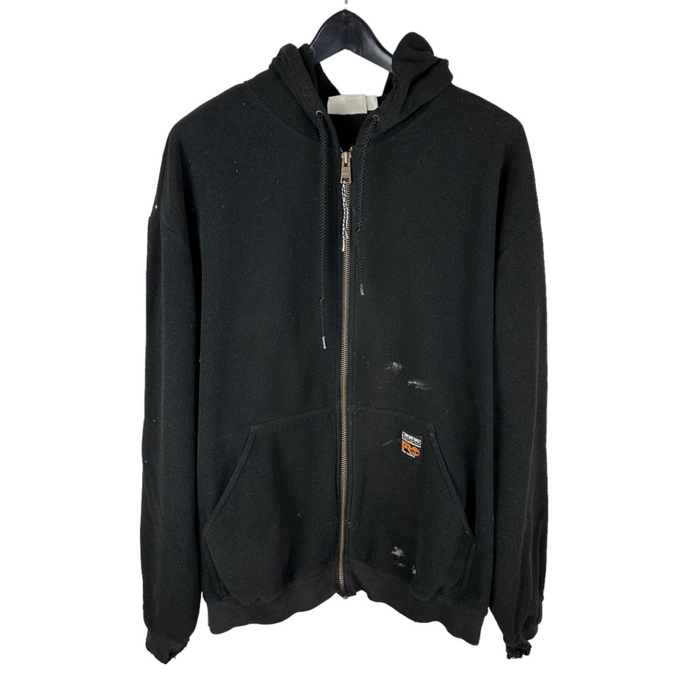 Mens Y2K Timberland Pro Series Full ZIP Distressed Work Hoodie Size XL